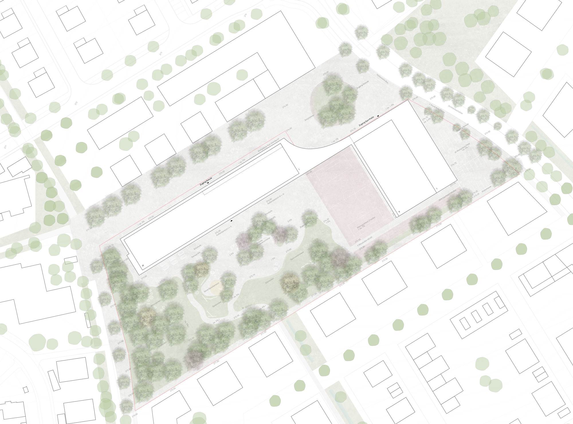 Wettbewerb | Neubau Grundschule mit einer Zweifeldsporthalle | Öhringen